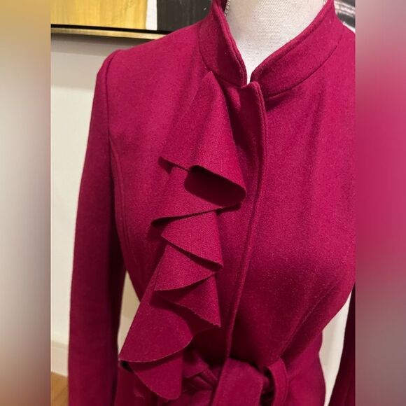 Emmelee ruffle trenchcoat jacket size small  - Picture 3 of 9